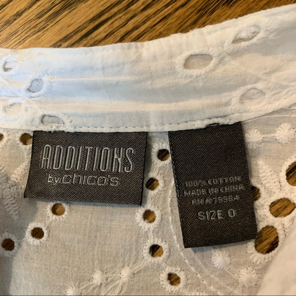 ADDITIONS by CHICO‘S White Eyelet Blouse - Picture 7 of 10